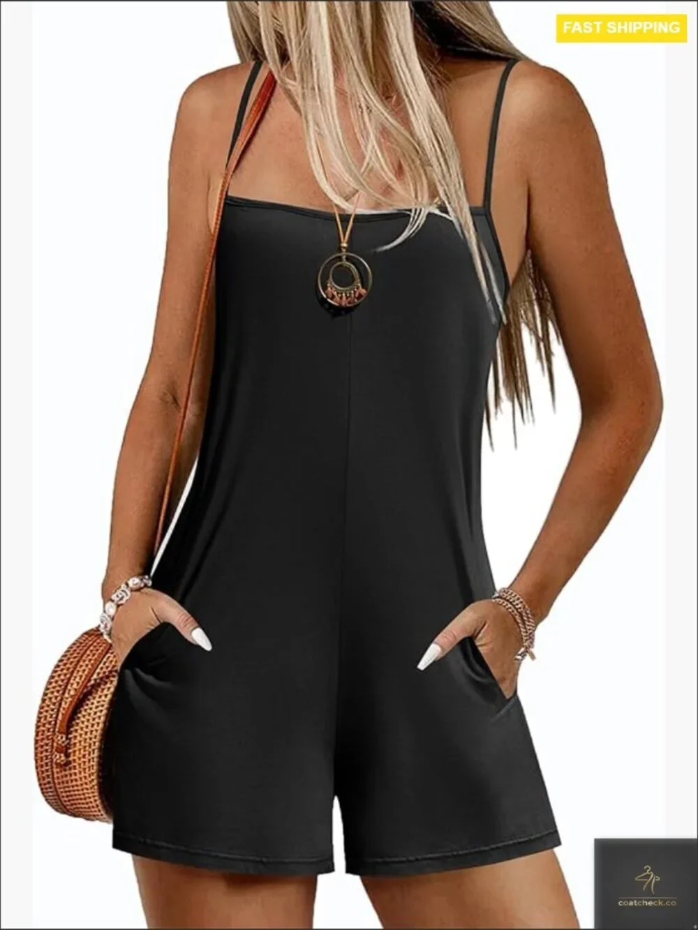 Floral Boho Romper Sleeveless Summer Jumpsuit With Pockets Casual Chic